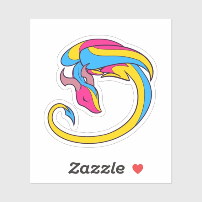 Sticker Dragon de la Pan Pride (Feuille)
