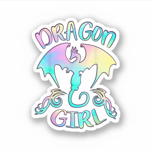 Sticker Dragon Girl Just A Girl Who Loves Dragons Lover Th (Devant)