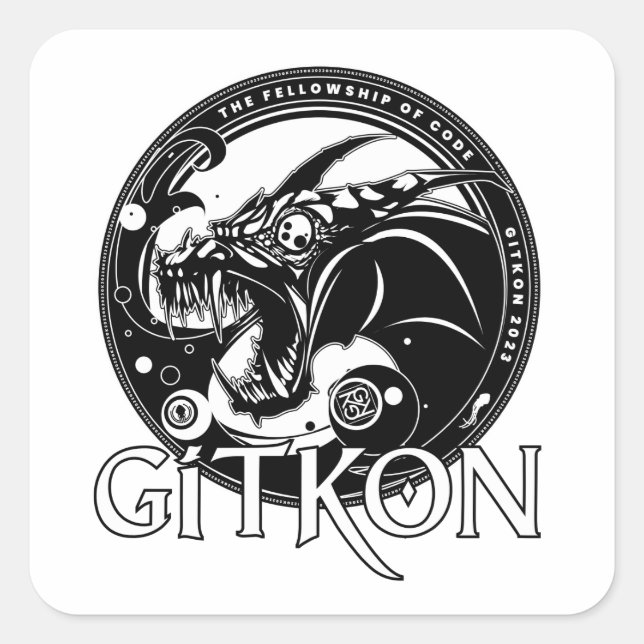 Sticker Dragon | GitKon : La Bourse de Code (Devant)