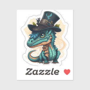Sticker Dragon mignon au chapeau