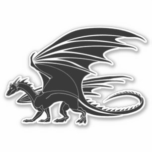 Sticker Dragon noir