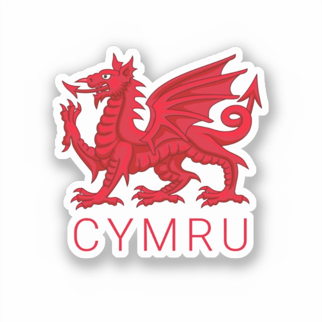 Sticker Dragon rouge de Galles (Y Ddraig Goch) (Recto)