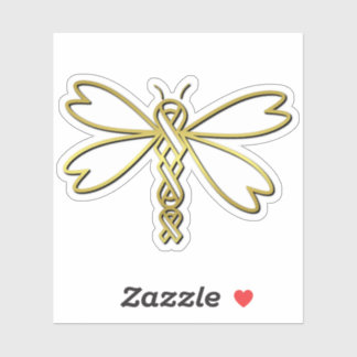Sticker Dragonfly avec des rubans de cancer