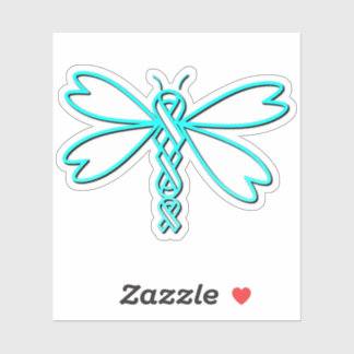 Sticker Dragonfly avec des rubans de cancer