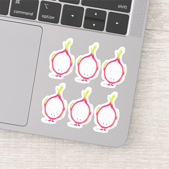 Sticker Dragonfruit nourriture Smiling personnage de dessi (Détail)