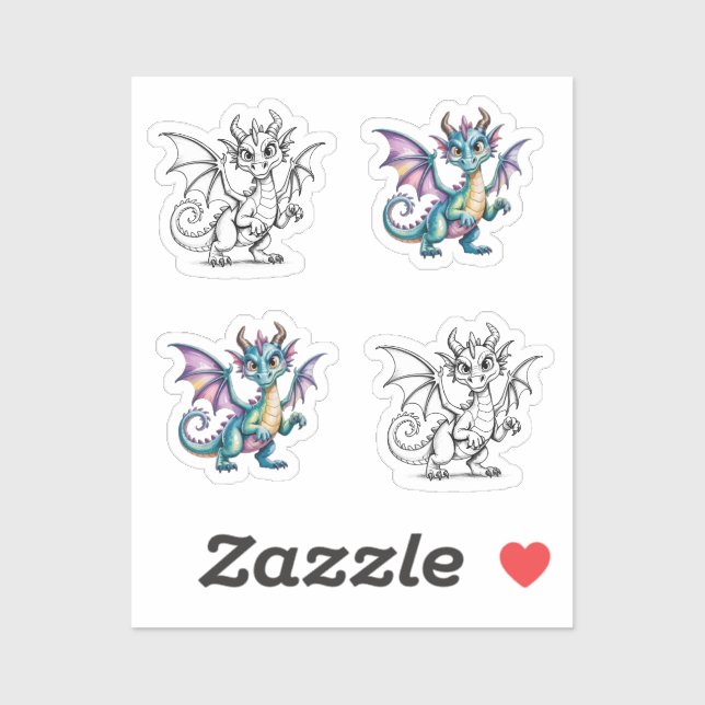 Sticker Dragons, Dragons, Dragons ! (Feuille)