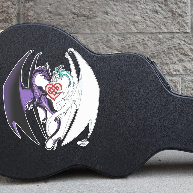 Sticker Dragons Love Heart Blue (Créateur téléchargé)