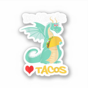 Sticker Dragons Love Tacos