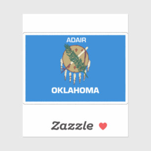 Sticker Drapeau Adair Oklahoma