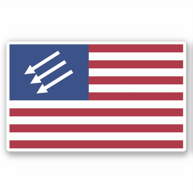 Sticker Drapeau américain anti-fasciste (Devant)