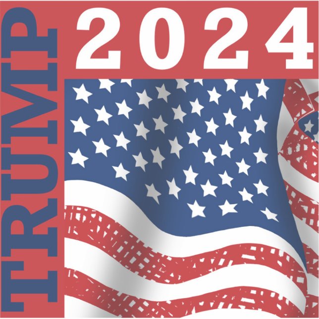 Sticker Drapeau américain de l'élection présidentielle de  (Devant)