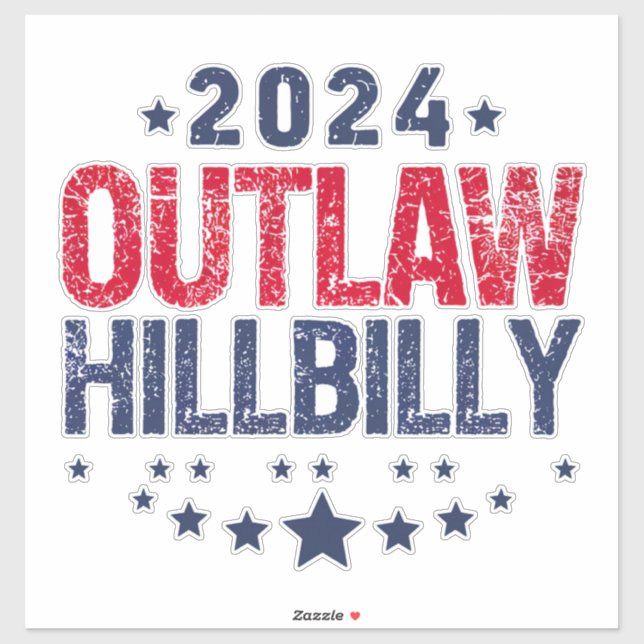 Sticker Drapeau américain de Trump Vance 2024 (Feuille)