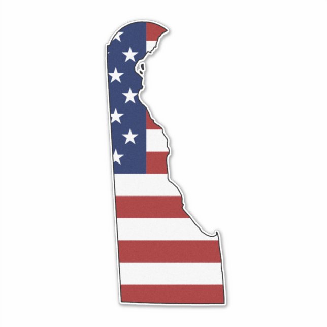 Sticker Drapeau américain Delaware (Devant)