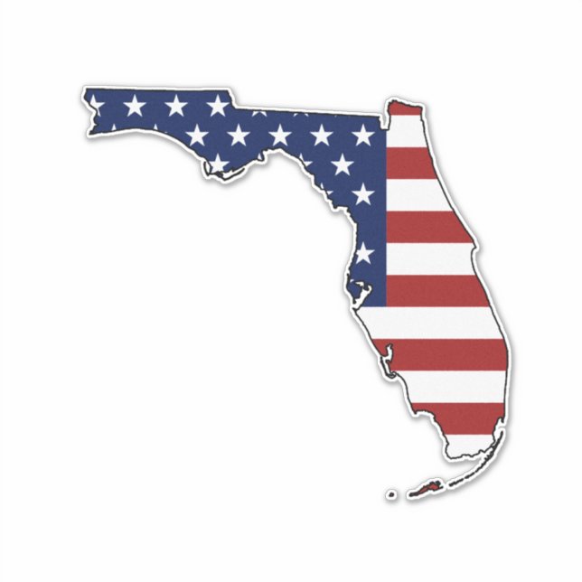 Sticker Drapeau américain Floride (Devant)