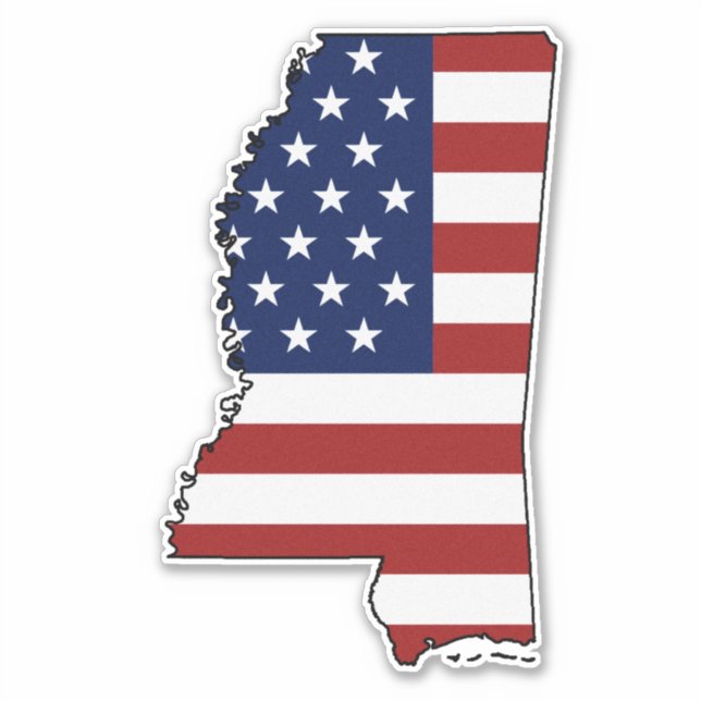Sticker Drapeau américain Mississippi (Devant)