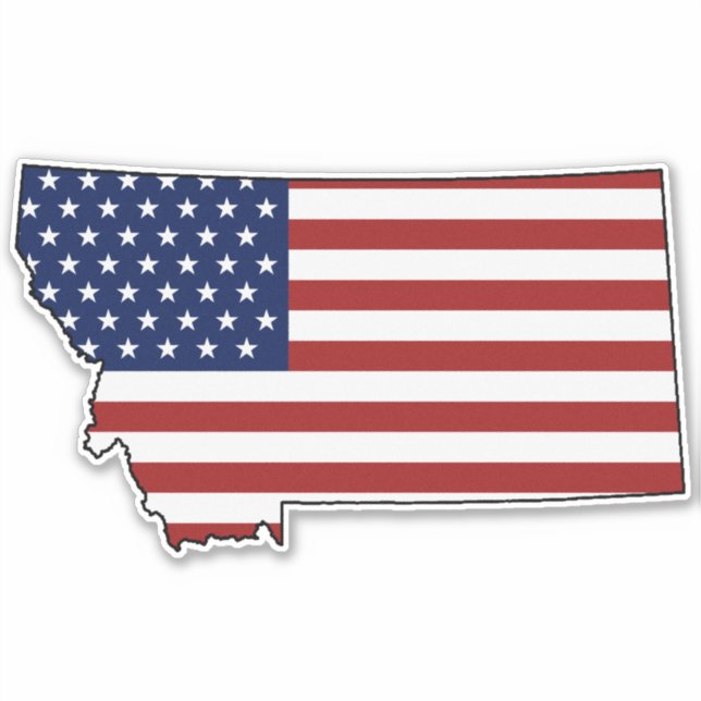 Sticker Drapeau américain Montana (Devant)
