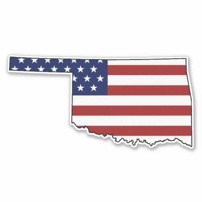 Sticker Drapeau américain Oklahoma (Devant)