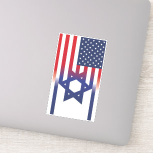 Sticker Drapeau américain Stand With Israel