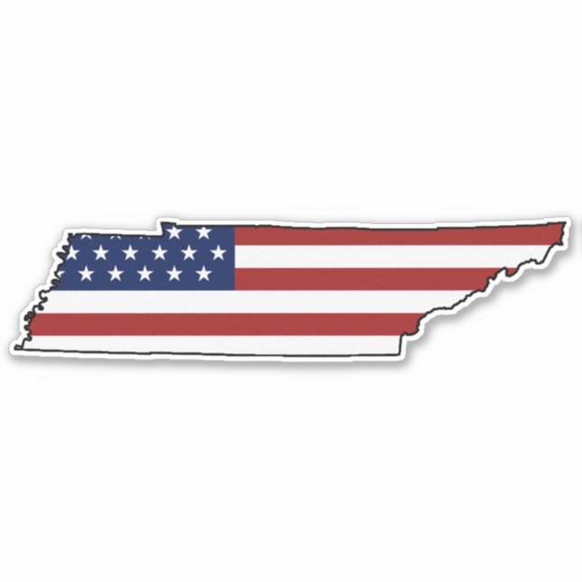 Sticker Drapeau américain Tennessee (Devant)