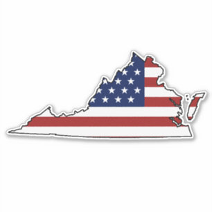 Sticker Drapeau américain Virginie
