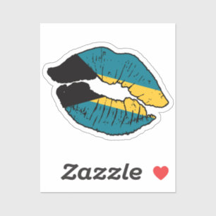 Sticker Drapeau amoureux bahaméen