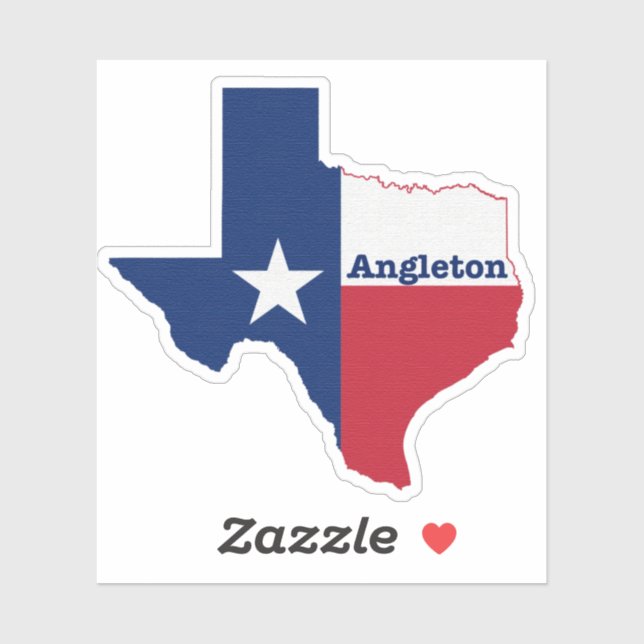 Sticker Drapeau Angleton Texas (Feuille)
