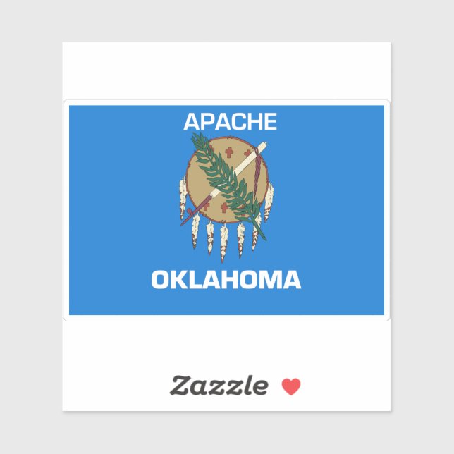 Sticker Drapeau Apache Oklahoma (Feuille)
