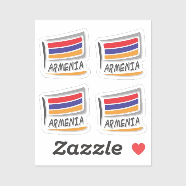 Sticker Drapeau Arménie Pride X (Feuille)