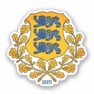 Sticker Drapeau/armoiries de l'Estonie