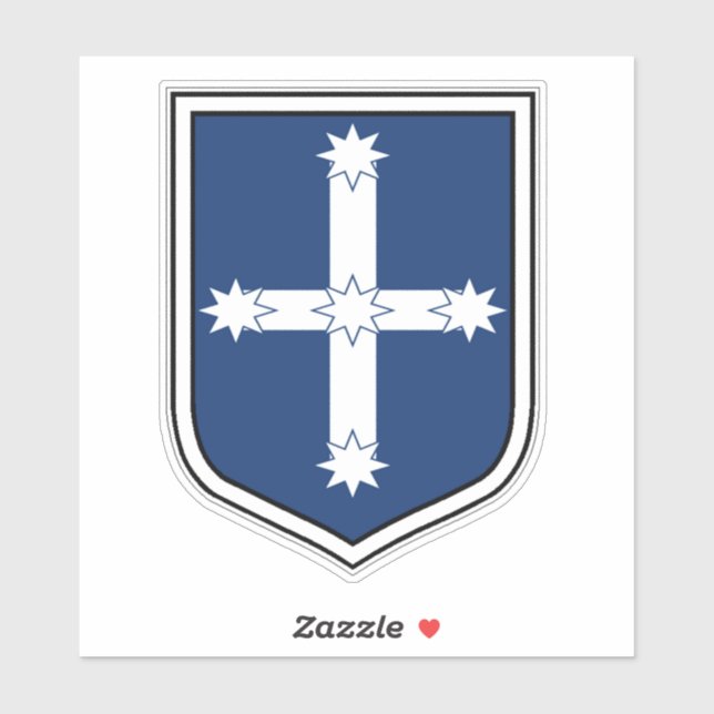 Sticker Drapeau australien Eureka en forme de bouclier (Feuille)