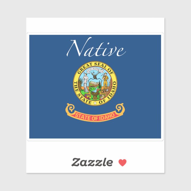 Sticker Drapeau autochtone de l'Idaho (Feuille)
