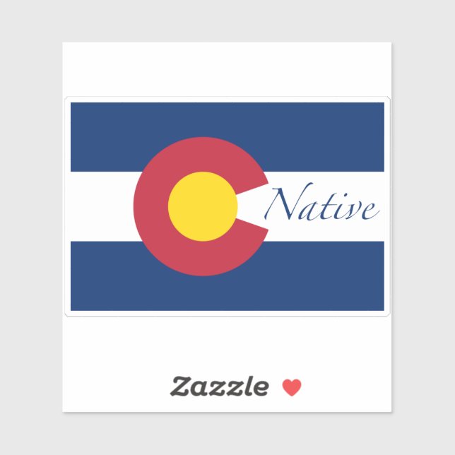 Sticker Drapeau autochtone du Colorado (Feuille)