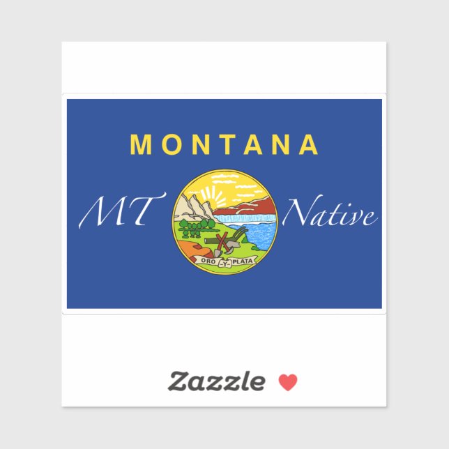 Sticker Drapeau autochtone du Montana (Feuille)