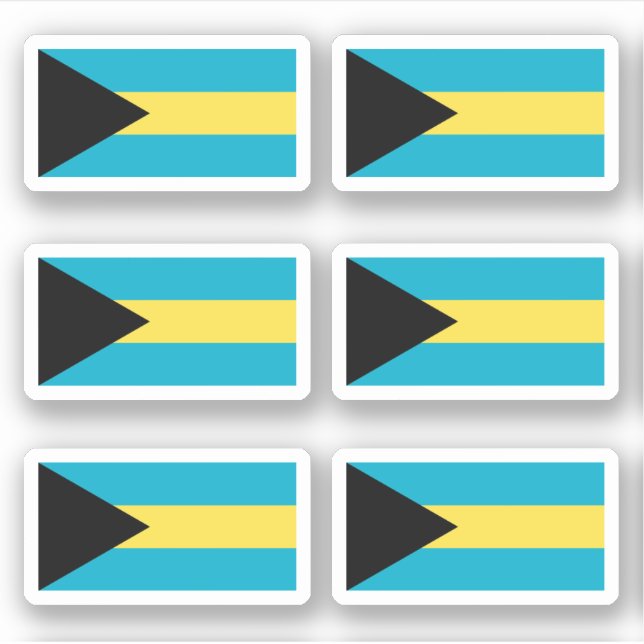 Sticker Drapeau bahaméen (Devant)