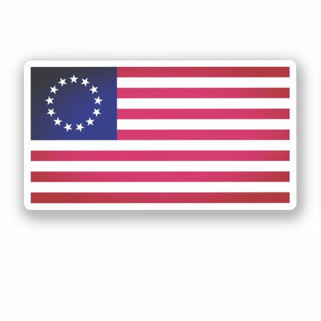 Sticker Drapeau Betsy Ross (Recto)