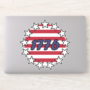 Sticker Drapeau Betsy Ross 13 étoiles Drapeau américain 17