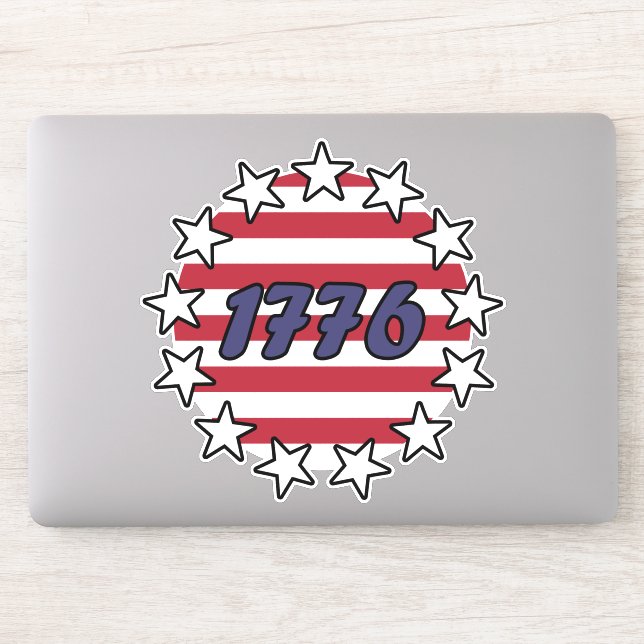 Sticker Drapeau Betsy Ross 13 étoiles Drapeau américain 17 (Ordinateur)