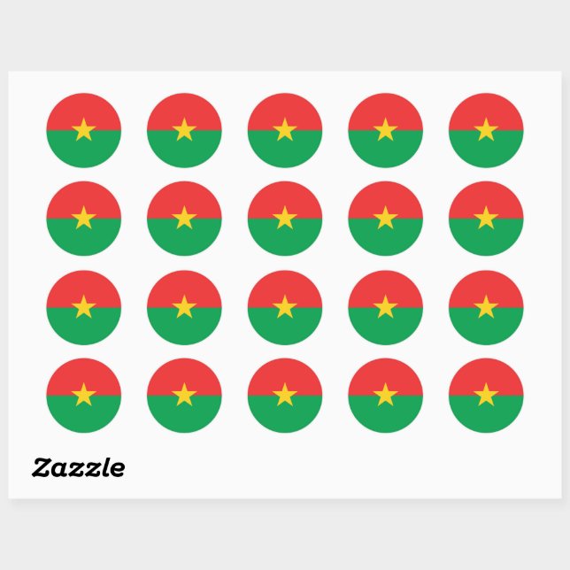 Sticker drapeau Burkina Faso (Feuille)