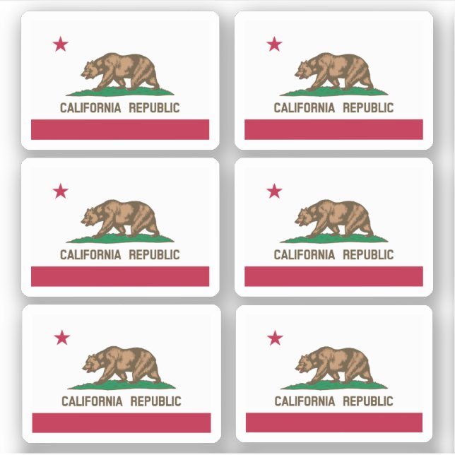 Sticker Drapeau californien, drapeau étatique américain (Devant)