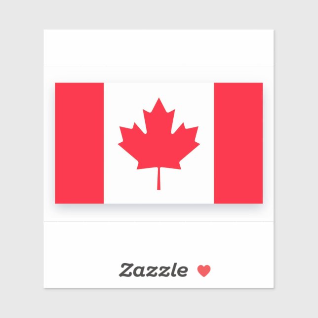 Sticker Drapeau canadien. CANADA. (Feuille)