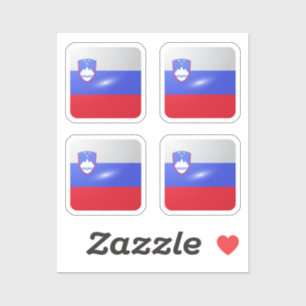Sticker Drapeau carré slovène