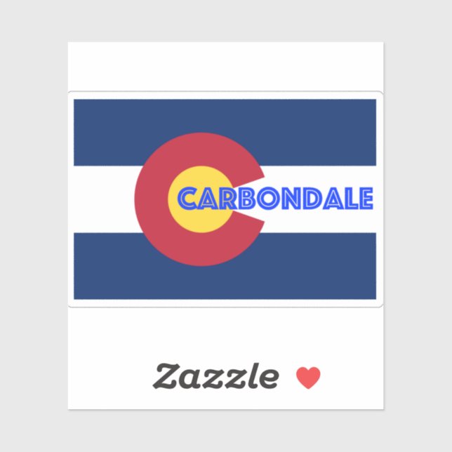Sticker Drapeau CO de Carbondale (Feuille)