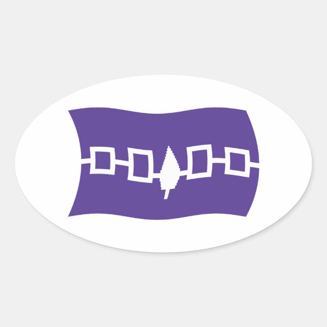Sticker Drapeau Confederacy Iroquois (Devant)