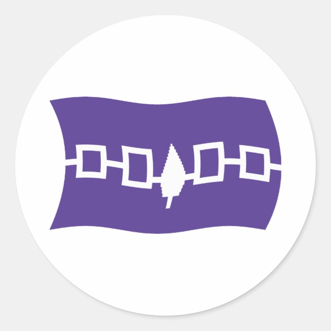 Sticker Drapeau Confederacy Iroquois (Devant)