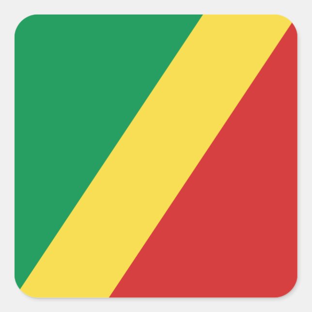 Sticker Drapeau Congo-Brazzaville (Devant)