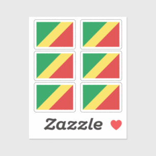 Sticker Drapeau Congo Collection pack de 6