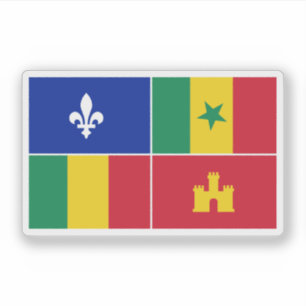Sticker drapeau créole de Louisiane
