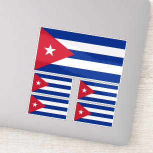 Sticker Drapeau cubain, La Havane, Fidel Castro, Che Gueva