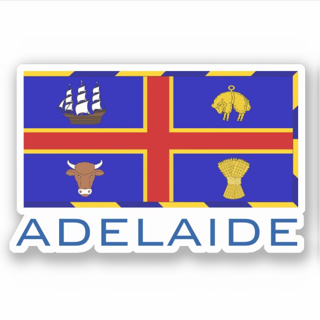 Sticker Drapeau d'Adélaïde, Australie (Devant)