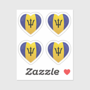 Sticker Drapeau d'amour de la Barbade